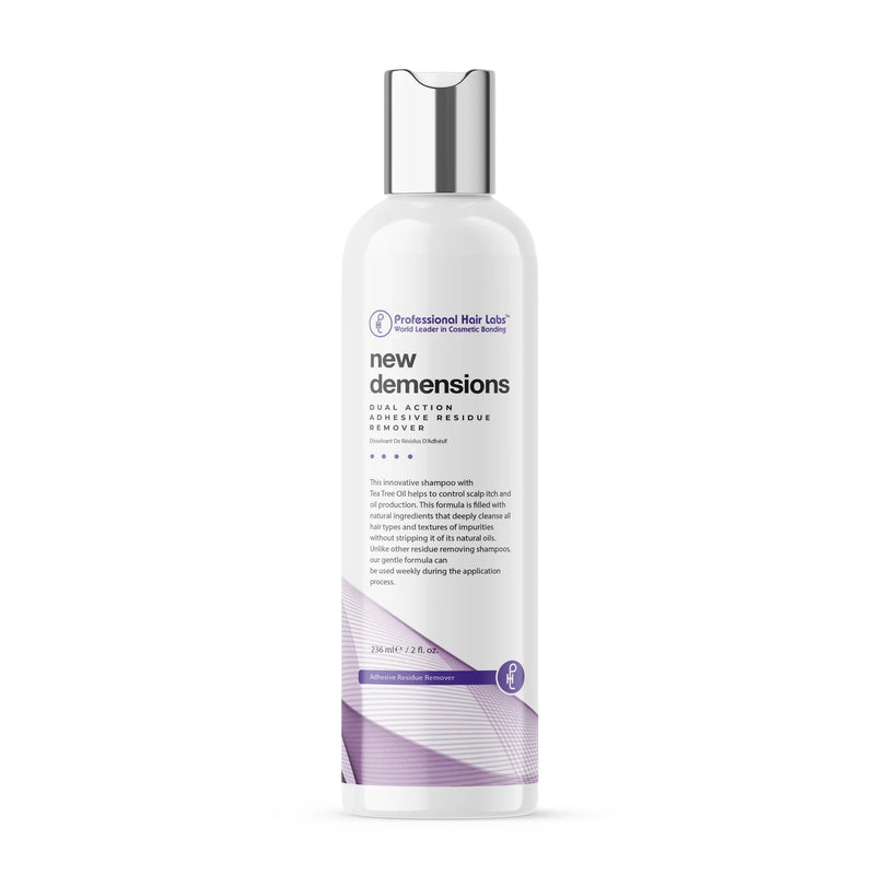 Shampoo for hair systems and adhesive residue