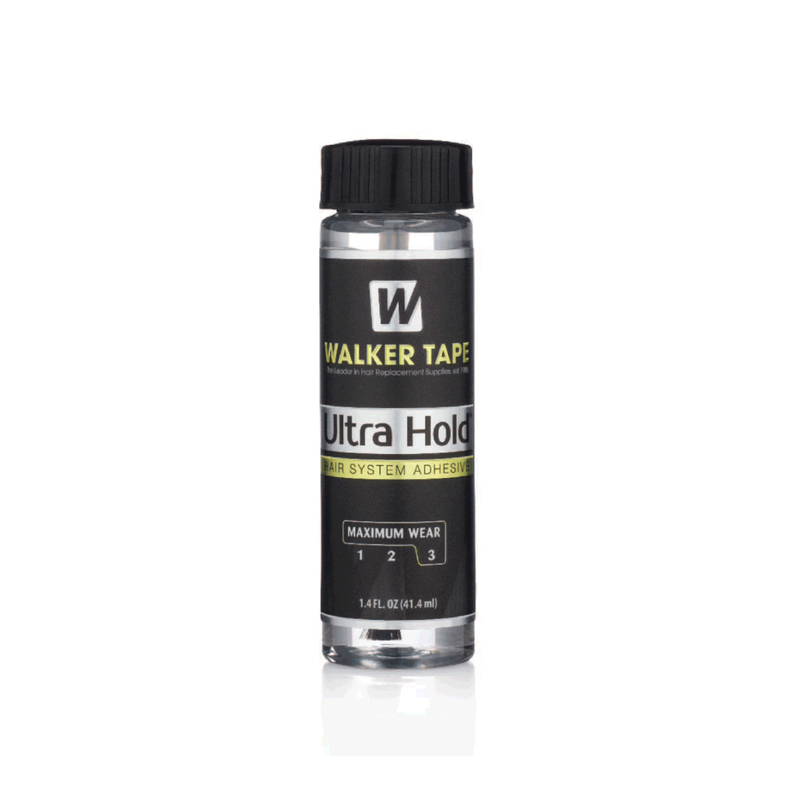 Hair system adhesive, brush-on bottle