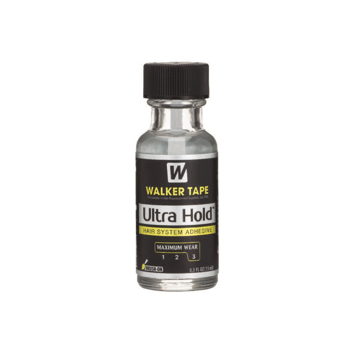 Walker Tape Ultra Hold Pro brush-on hair system adhesive, 0.5oz (15ml) travel bottle