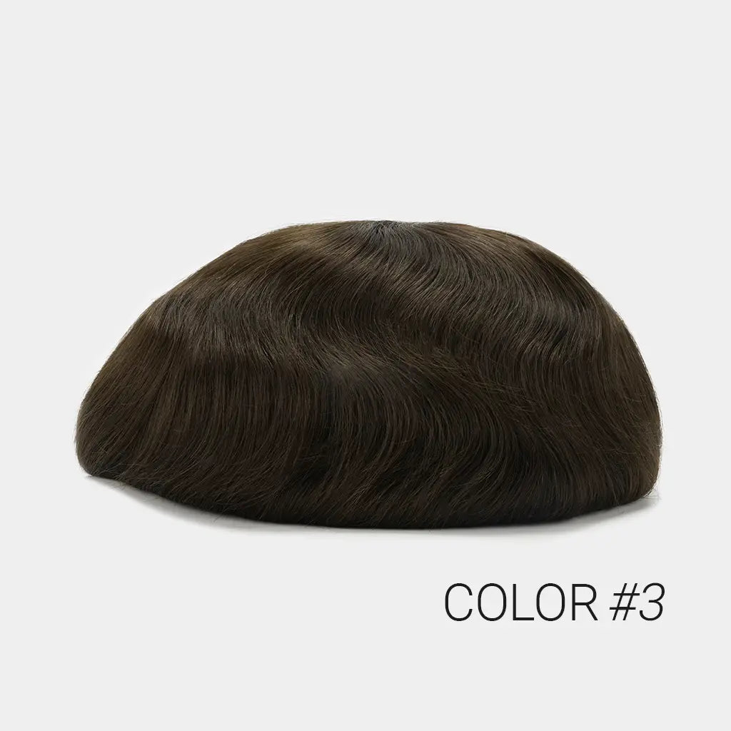 Breeze Remy men's hair system — Full French Lace, Remy Hair
