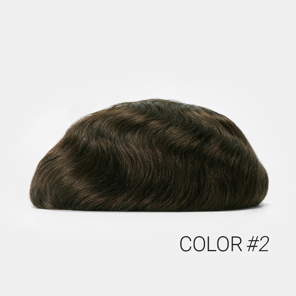 Coral men's hair system - lace front, thin skin perimeter