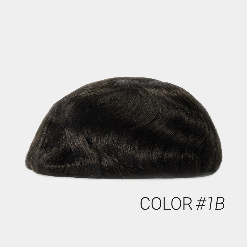 Reef men's hair system — French Lace with Clear PU Sides