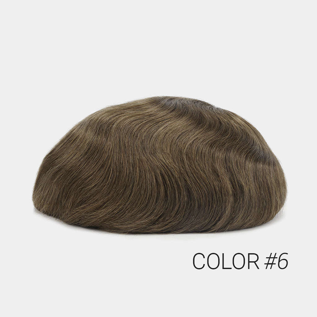 Ridge Full men's hair system — 0.08mm Thin Skin, 120% Density