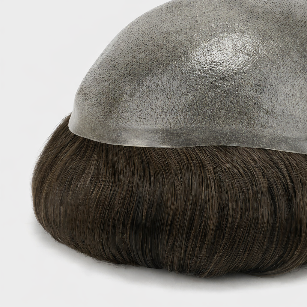 Ridge Remy men's hair system — 0.08mm Thin Skin, Remy Hair